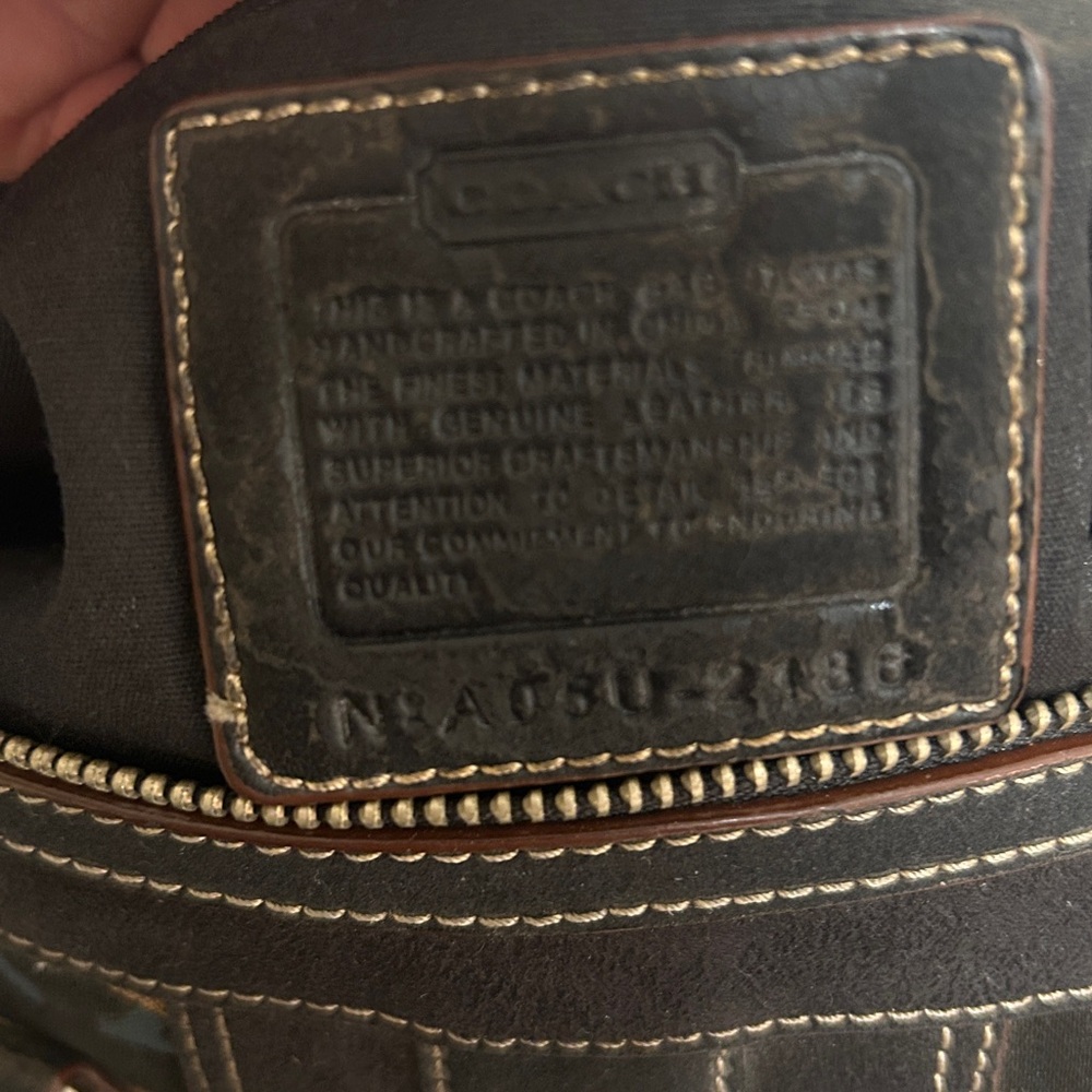 Coach Satchel in Black, Blue & Tan Signature Print - Picture 4 of 6